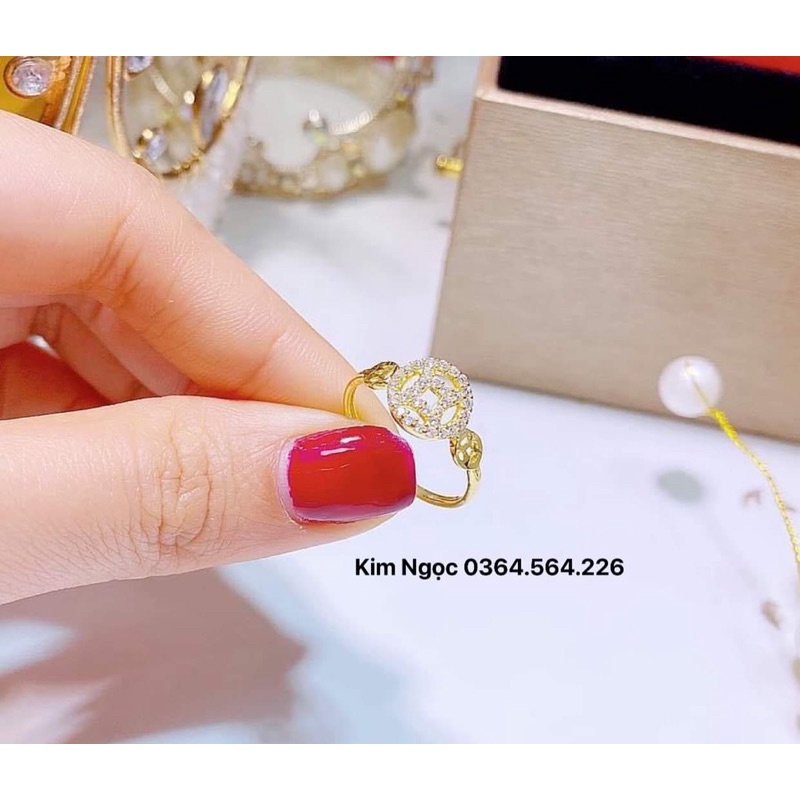 Nhẫn kim tiền 3 đồng tiền cao cấp đẹp xịn Kim Ngọc shop