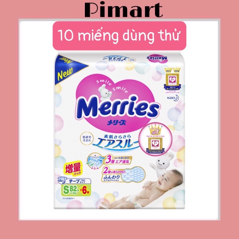 Tã dán/quần merries nội địa nhật nb96/s88/m68/l58/m64/l50/xl44/xxl28