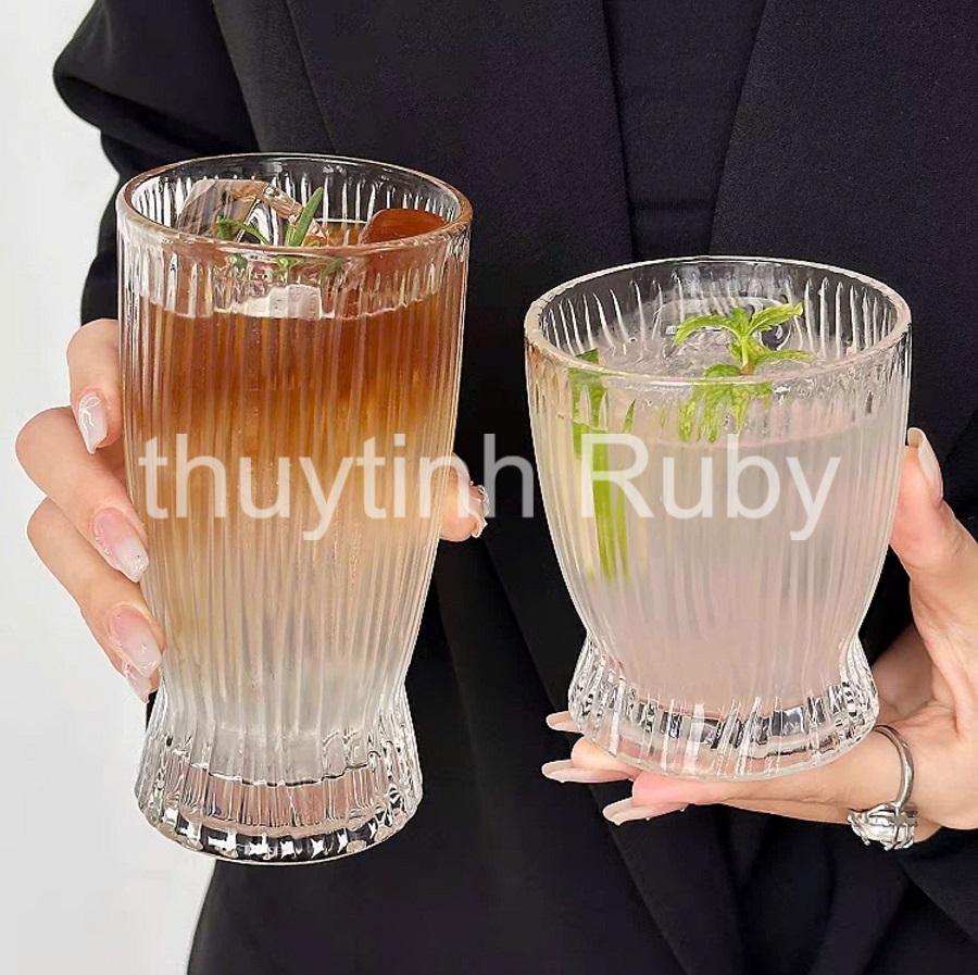 Bộ 6 Ly thủy tinh cường lực uống nước, ly uống rượu Tây,  ly cafe phin, cốc thủy tinh  uống bia, cốc cafe pha máy, cốc sinh tố, ly cà phê sữa, ly quầy bar