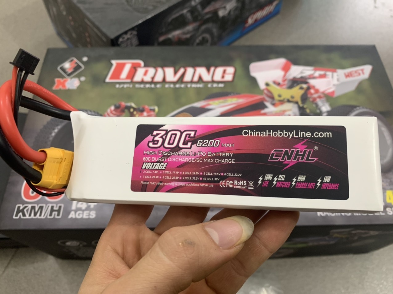 Pin lipo cnhl 2s 6200mah 30c hàng chất chính hãng