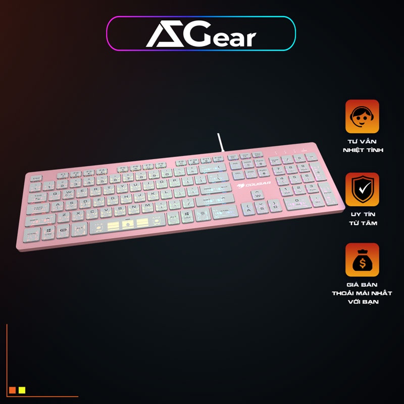 Bàn phím Cougar Vantar AX Pink. 8 hiệu ứng màu sắc. Bảo hành 12 Tháng