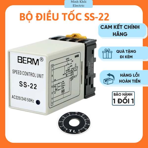 Bộ điều tốc SS-22,bộ điều chỉnh tốc độ động cơ Berm SS-22,bộ điều khiển tốc độ,rơ le điều tốc,hộp điều chỉnh tốc độ speed động cơ, motor,Bộ điều khiển động cơ,bộ điều khiển vận tốc,bộ điều tốc,bộ điều khiển tốc độ,bộ điều chỉnh tốc độ động cơ,dimmer,bộ đi