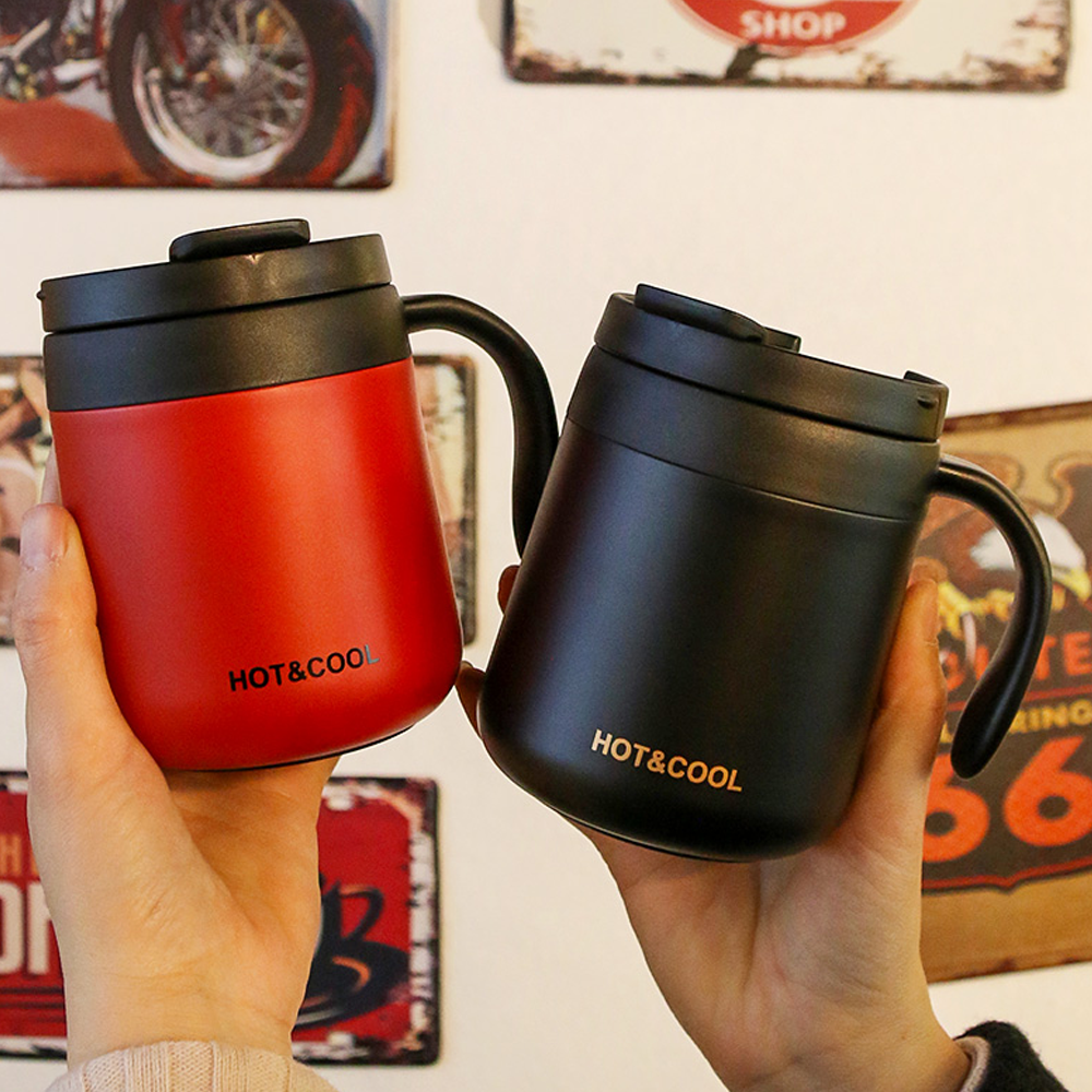 Ly Giữ Nhiệt Coffee Dung Tích 350ml & 500ml Nhiều Lớp Lõi Inox 304 Cao Cấp - Cốc giữ nhiệt coffee 500ml, Cốc coffee 350ml ,Cốc giữ nhiệt coffee Hàn Quốc có tay cầm, Ly uống nước giữ nhiệt
