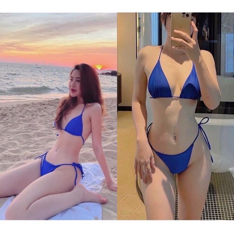 Bikini basic màu xanh coban siêu nét.