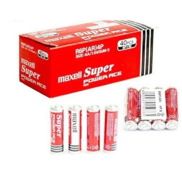 Pin tiểu 2a super maxell 40 viên/hộp