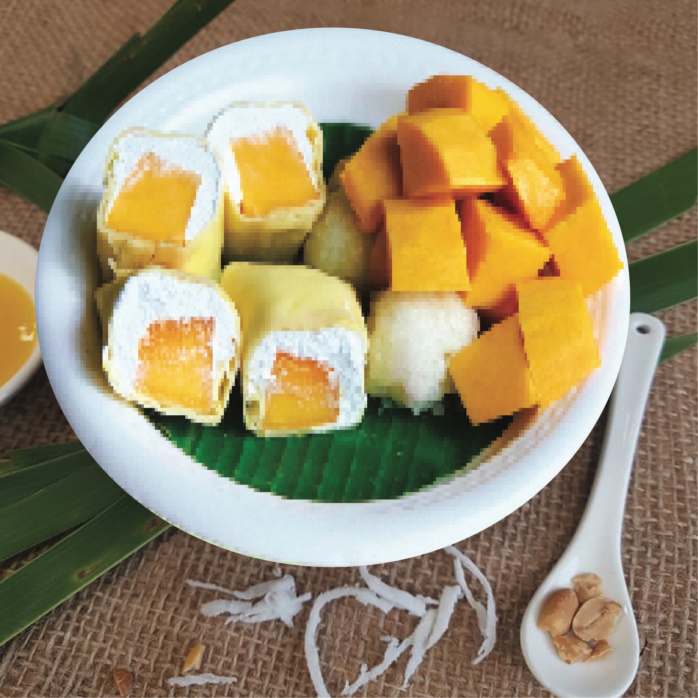 [HCM]Xôi xoài và Bánh Crepe (Mango Love Pillow)