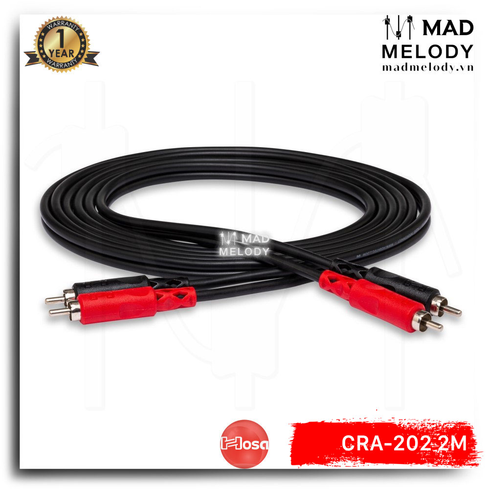 Hosa Stereo Interconnect CRA-202 [Dây cáp tín hiệu kết nối bông sen NEW)