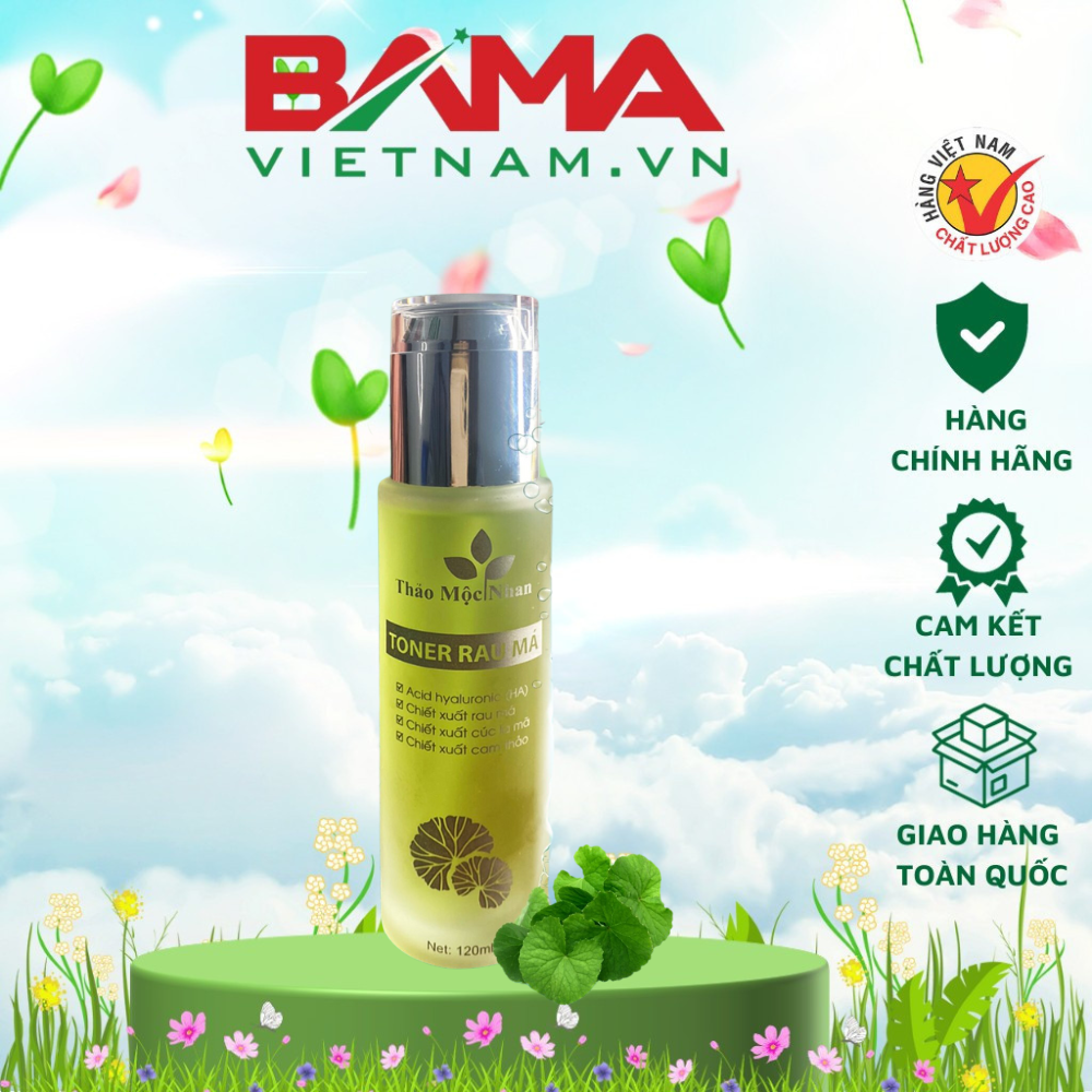 Toner Rau Má Thảo Mộc Nhan Dưỡng Ẩm Ngừa Mụn Se Khít Lỗ Chân Lông Rau Má Dành Cho Da Mụn Da Dầu Nhạy Cảm 120ml