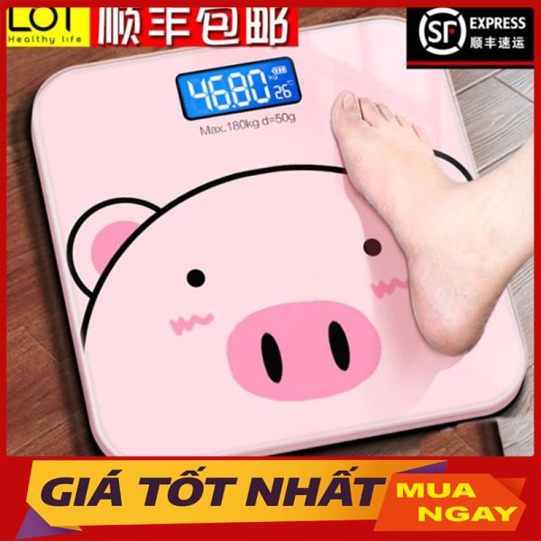 [HCM][CÂN ĐIỆN TỬ DÙNG PIN] - CÂN SẠC USB SỨC KHỎE HÌNH CHÚ HEO XINH XẮN DÀNH CHO GIA ĐÌNH ( TẶNG KÈM THƯỚC DÂY ĐO) - CÂN MINI CAO CẤP GIÁ RẺ - CÂN LỢN ĐÁNG YÊU