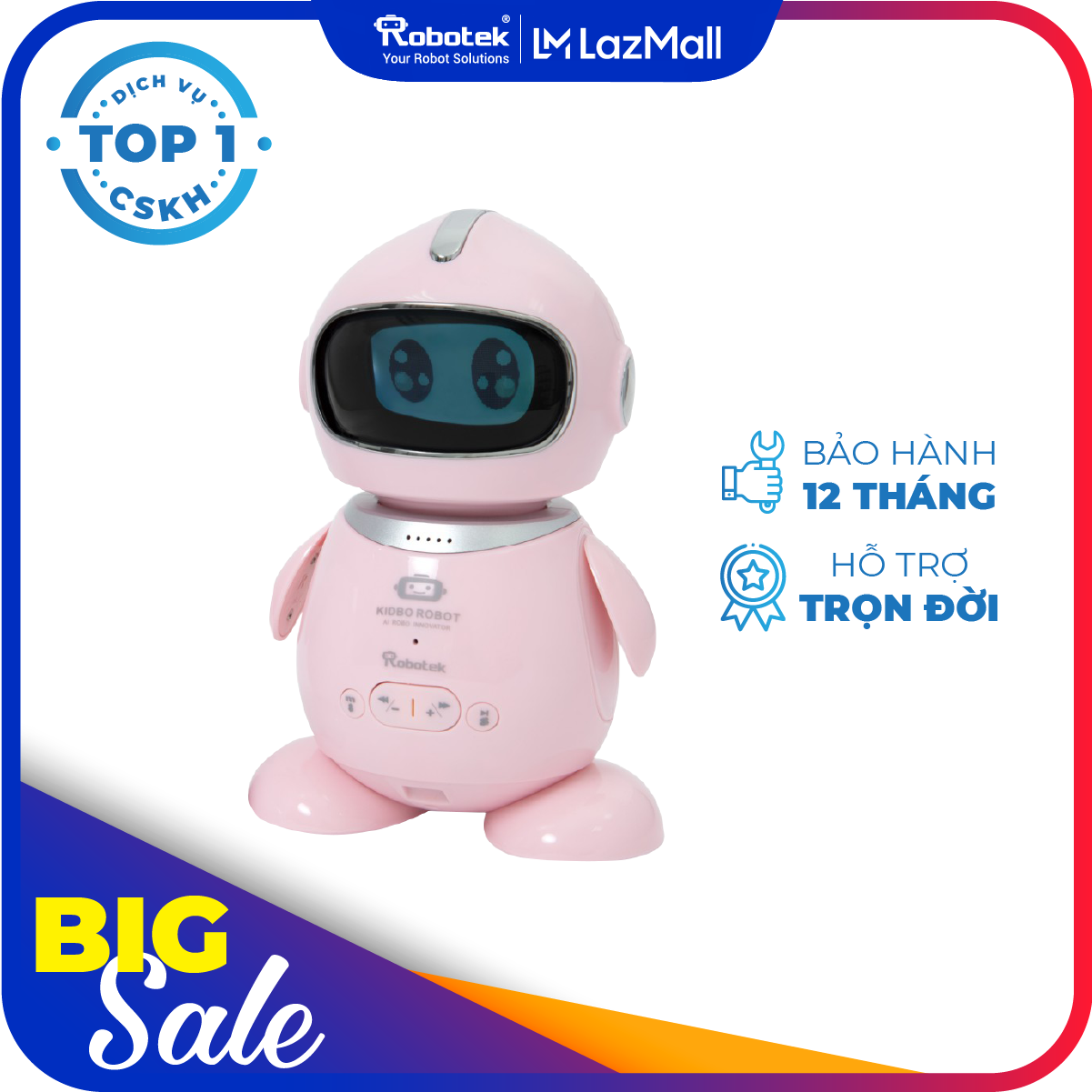 ROBOT VỪA CHƠI VỪA HỌC TIẾNG ANH CHO BÉ KIDBO K100