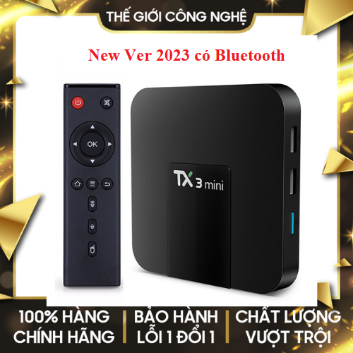 Android tivibox tx3 mini ram 2gb, rom 16gb, android 10 alice - model 2024 bluetooth 5.2 , wifi 2 băng tần