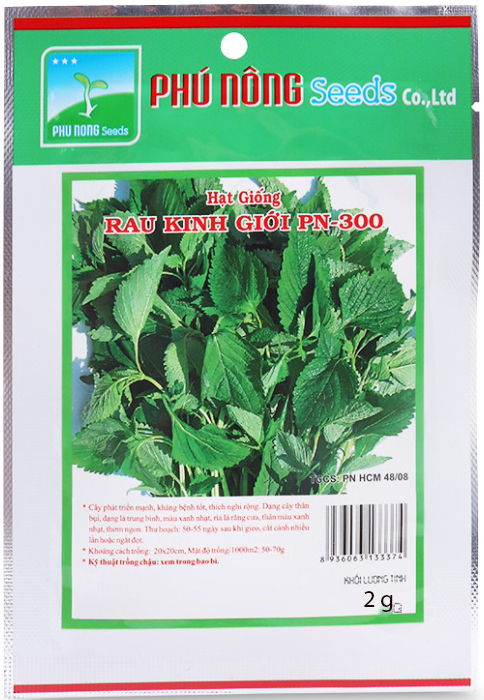 Hạt giống kinh giới phú nông -300- gói 2g .