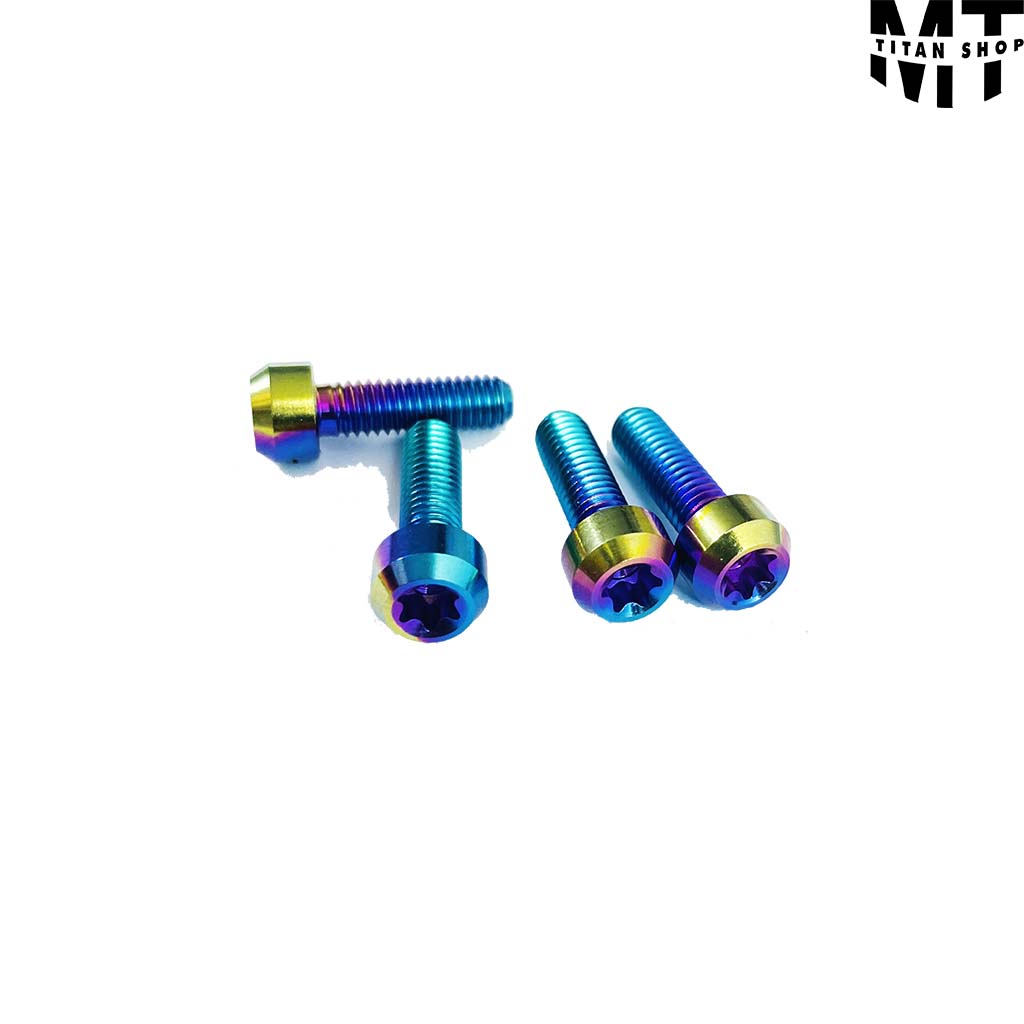 Ốc Gắng Cùm Tay Côn Tay Ga Sonic Satria Raider Titan Gr5 6li20 Trụ Màu Cầu Vồng Gắng Thêm Gương Rizoma, Ốp Pô Carbon...-MTS