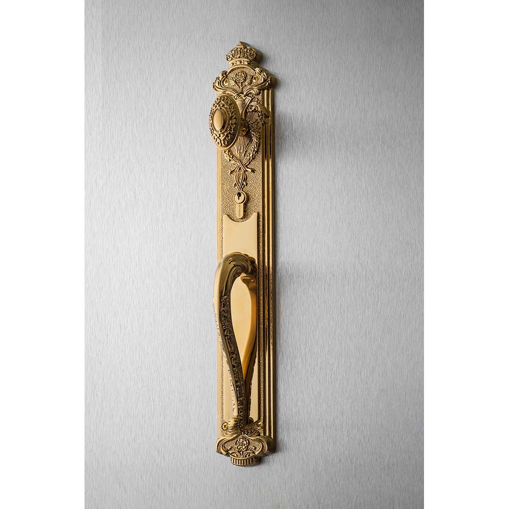 Khóa cửa gỗ bằng đồng Huy Hoàng HC 8524 Đại Sảnh PVD