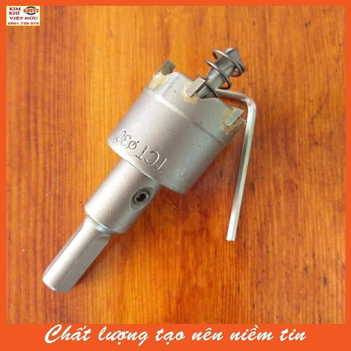Mũi khoét lỗ sắt, thép, inox răng hợp kim 30ly loai tốt