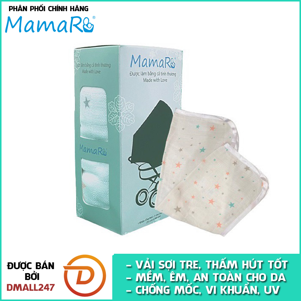 Khăn che nôi vải sợi tre cho bé 73x98 mamaru ma-cn01 - diệt khuẩn, hút ẩm tốt, kháng tia uv- dmall247