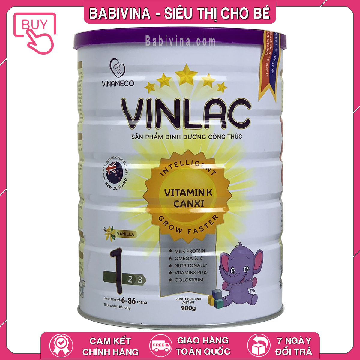 [CHÍNH HÃNG] Sữa Vinlac 1 900g | Dinh Dưỡng Cho Trẻ 6-36 Tháng Tuổi Biếng Ăn, Chậm Lớn, Thấp Còi
