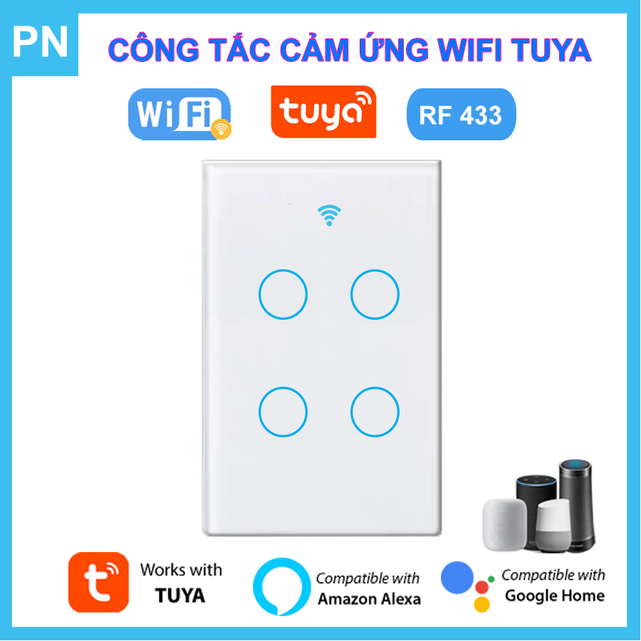 Công Tắc Thông Minh TUYA Smart Life - Công tắc điện thông minh âm tường chuẩn US