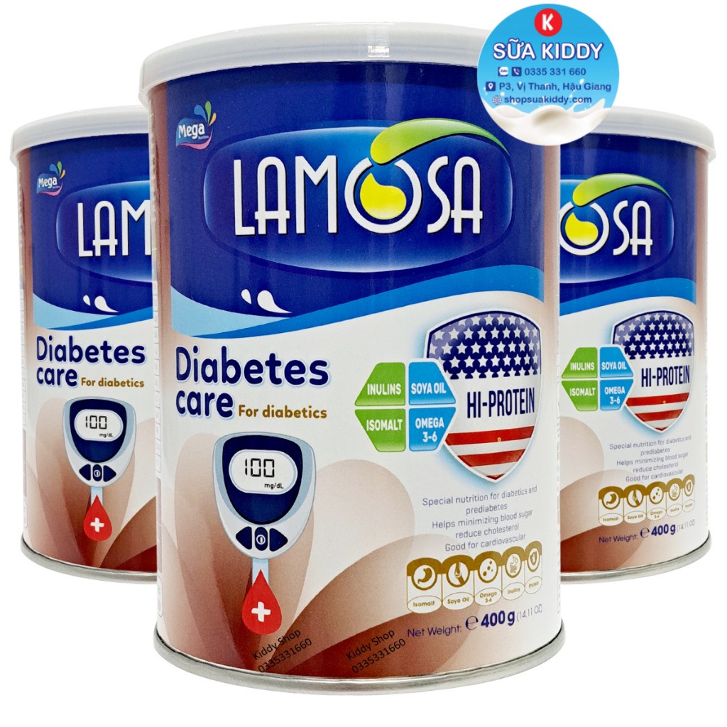 [Hàng xuất khẩu] Sữa tiểu đường LAMOSA DIABETES CARE 400g dành cho người bệnh tiểu đường và tiền tiểu đường