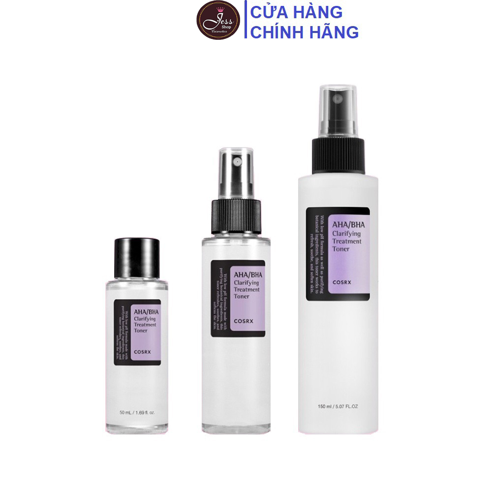 Nước hoa hồng cosrx aha/bha clarifying treatment toner 50ml, 100ml, 150ml