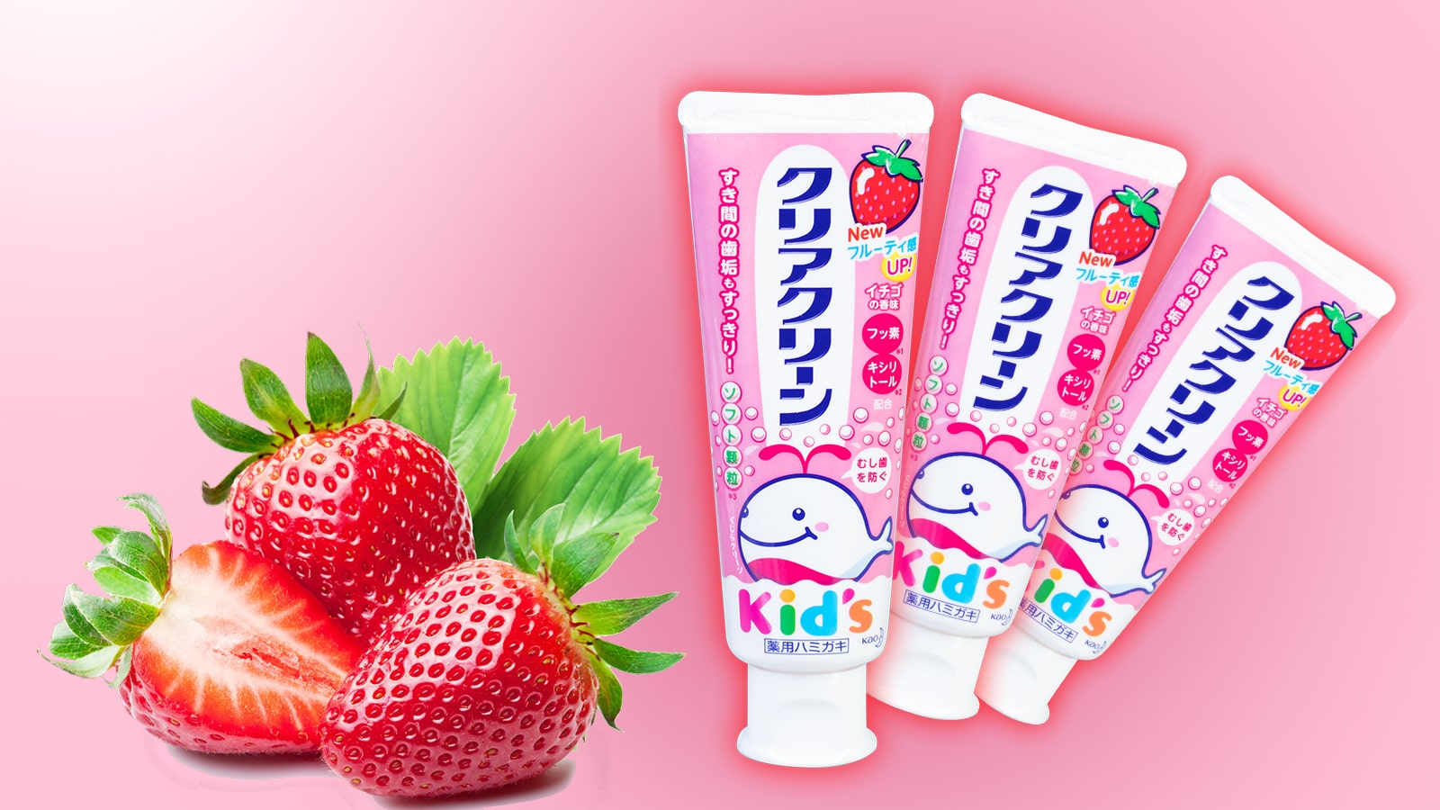 Kem đánh răng trẻ em kao kid's hương dâu 70g