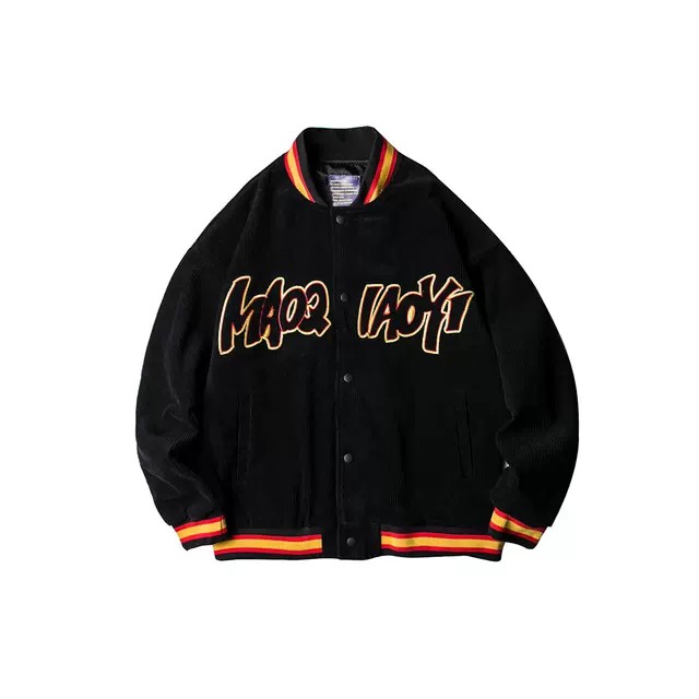 Áo Khoác Bomber Nhung Tăm MAOQ ❤ Áo Bóng Chày Dáng Rộng Nam Nữ MND