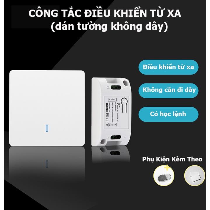 HANG Công tắc điều khiển từ xa không dây dán tường (GẮN TƯỜNG) 1 cổng (1 kênh) 2 cổng  (kênh) - công tắc đơn