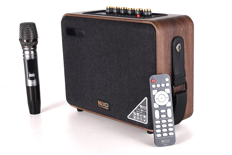 Loa di động neko nk01, loa karaoke tặng kèm 1 micro không dây, hát hay, giá rẻ
