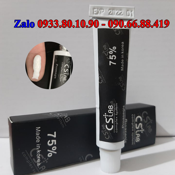 Tê kem cs lab đen 75% siêu mạnh phun xăm môi mày mí 10g
