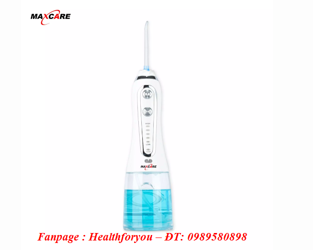 [CHÍNH HÃNG] Máy tăm nước cầm tay Maxcare Max456S, Tặng túi đựng & 5 đầu tăm,  BH 12 tháng