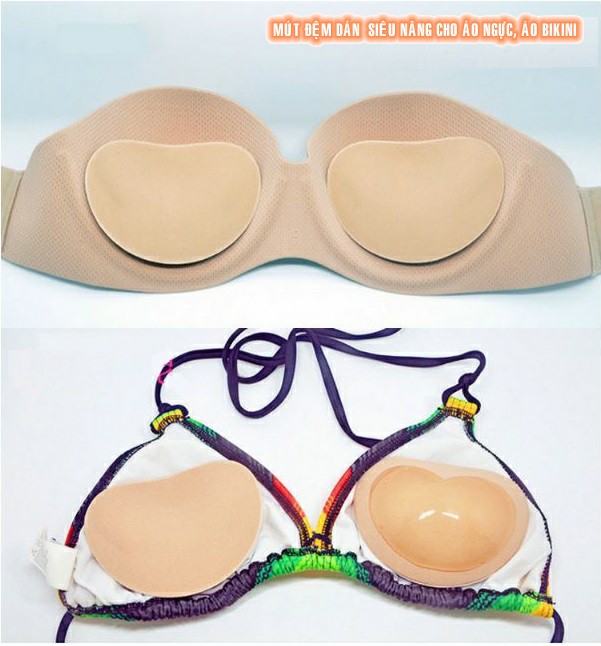 Miếng mút đệm dán trực tiếp siêu nâng ngực cho áo ngực Bikini