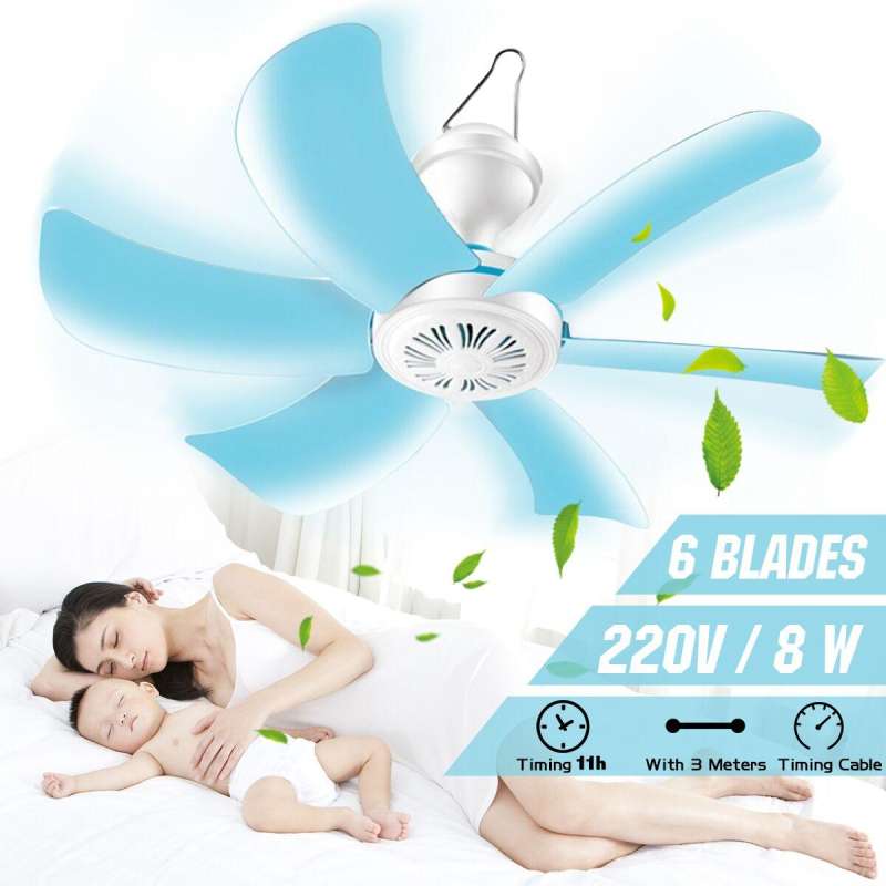 Quạt mini 6 cánh treo trần (quạt ký túc xá sinh viên, quạt kẹp giường ngủ)