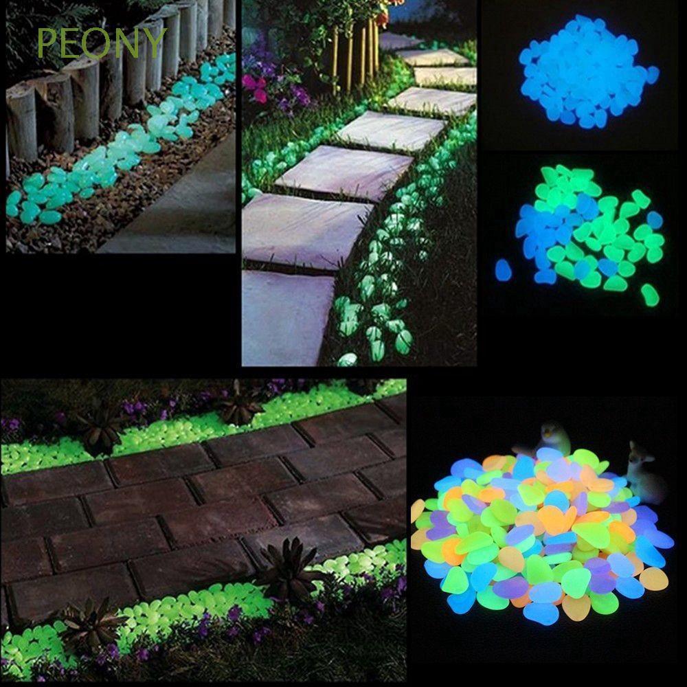 Combo 100 viên đá cuội phát sáng trang trí bể cá sân vườn