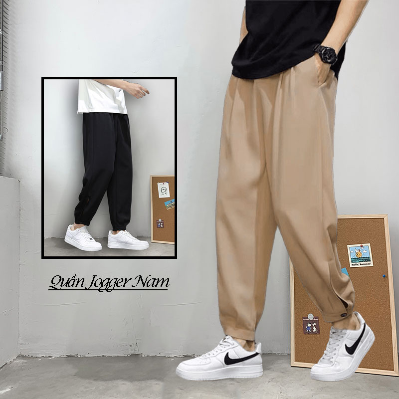 Quần Tây Âu Nam Phá Cách Cài Khuy Cúc Dưới Gấu Quần Bo Độc Đáo Cá Tính Chất Kaki Lụa Cao Cấp SMARTLY GIRL QUAN SM006