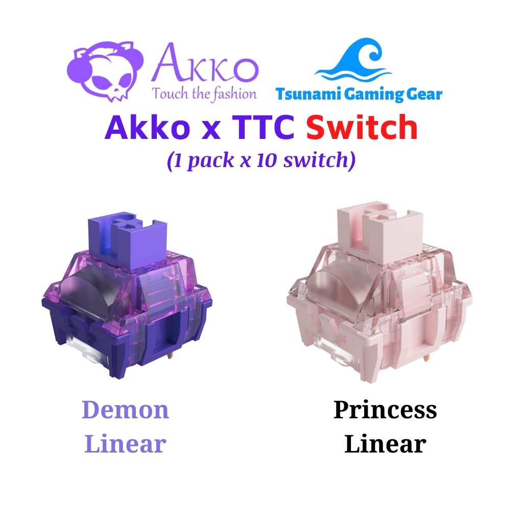 Bộ Switch Akko X TTC Switch Demon/ Princess (1 Pack x 10 switch) - Hàng chính hãng