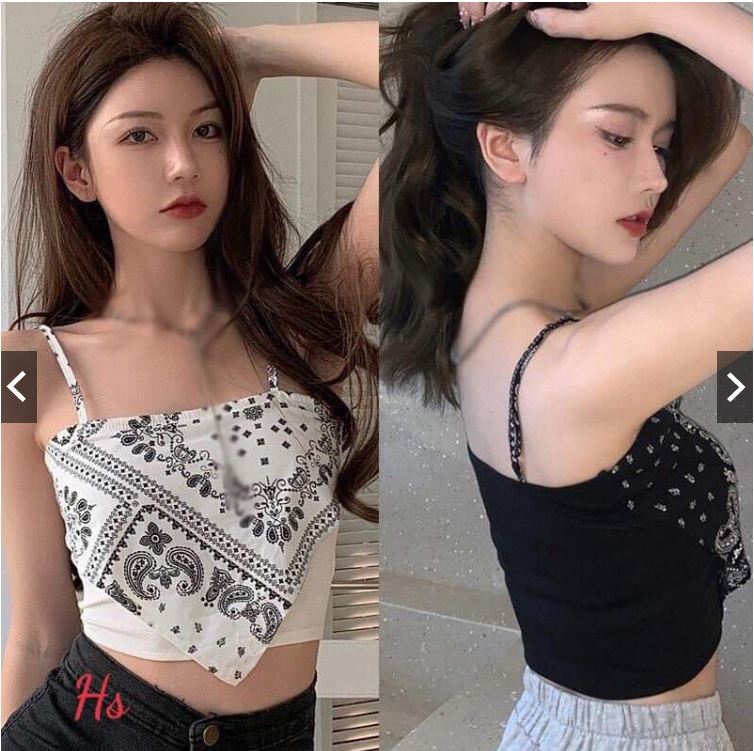 Áo yếm tam giác in hoạ tiết thổ cẩm