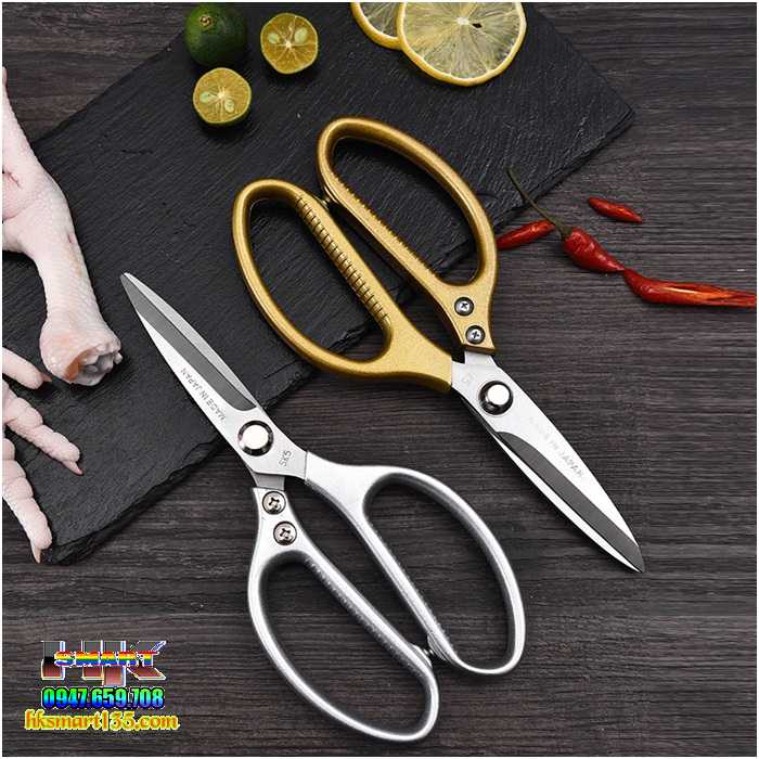 (XẢ KHO) KÉO ĐA NĂNG GIA DỤNG NHÀ BẾP, KÉO INOX CÁN KIM LOẠI NHẬT BẢN SK5 - KÉO CẮT CHÂN GÀ, TỈA CÂY, CẮT THỊT GÀ, LÀM CÁ - KÉO CHỐNG RỈ SÉT CAO CẤP
