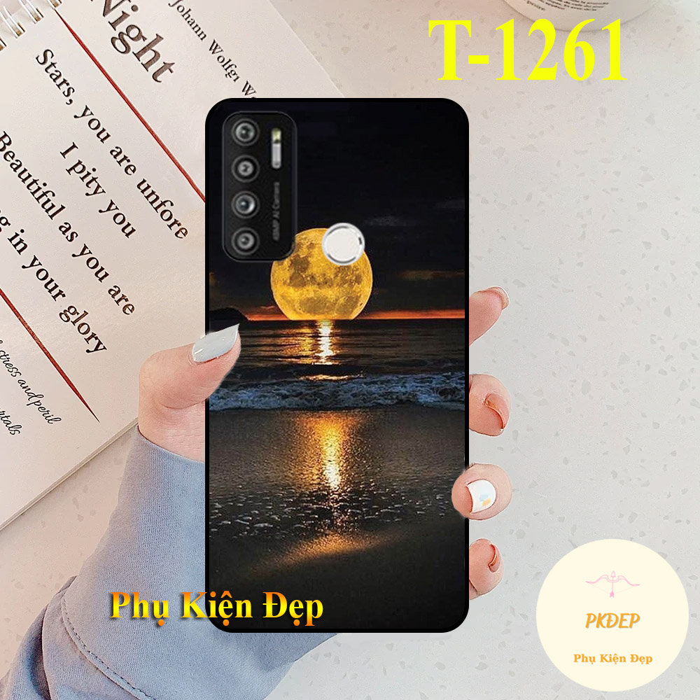 [HCM]Ốp lưng Vsmart Live 4 dẻo đen in hình mặt trăng vàng