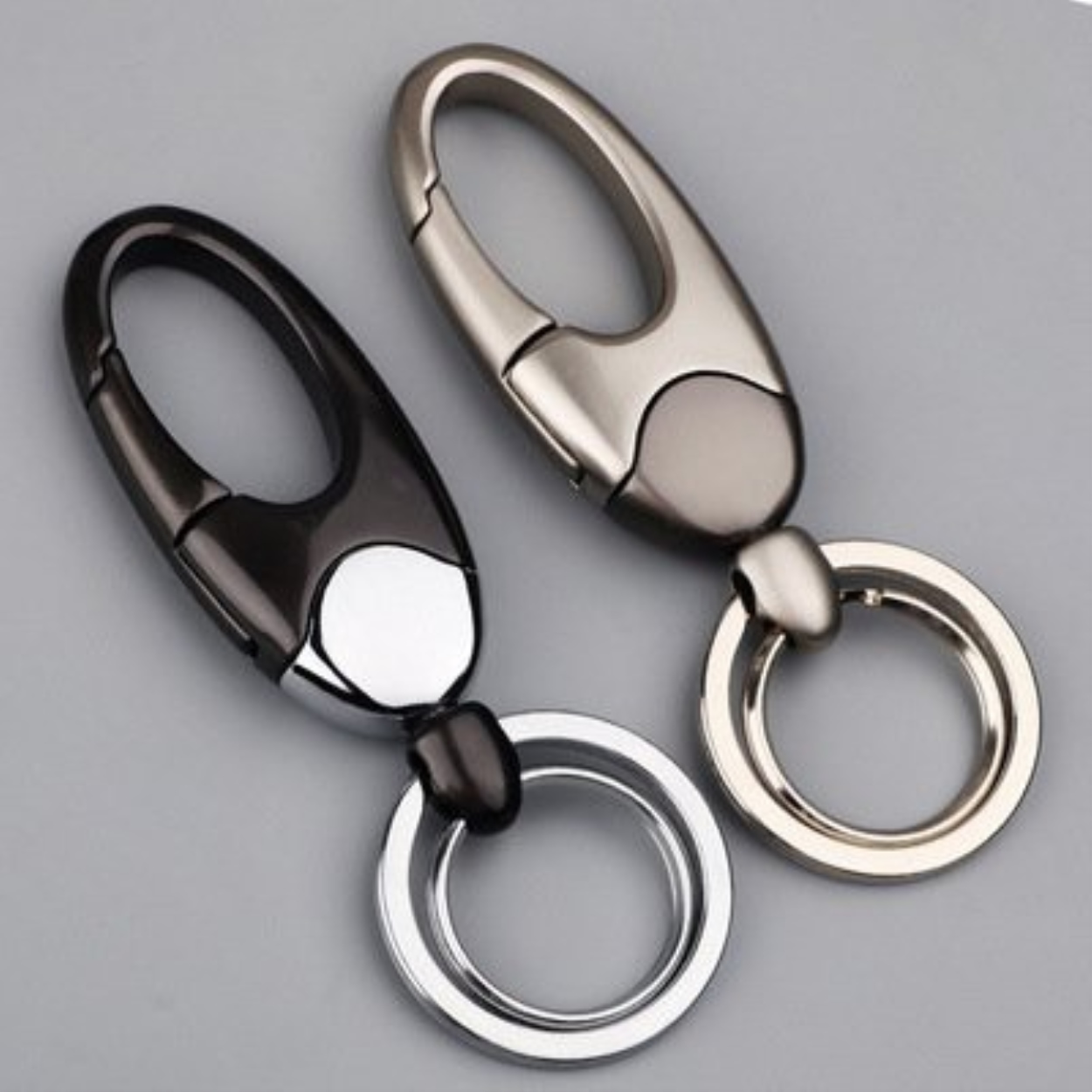 Móc khoá ô tô xe máy cao cấp không gỉ móc khoá thép inox treo đỉa cạp quần - móc khoá xe hơi