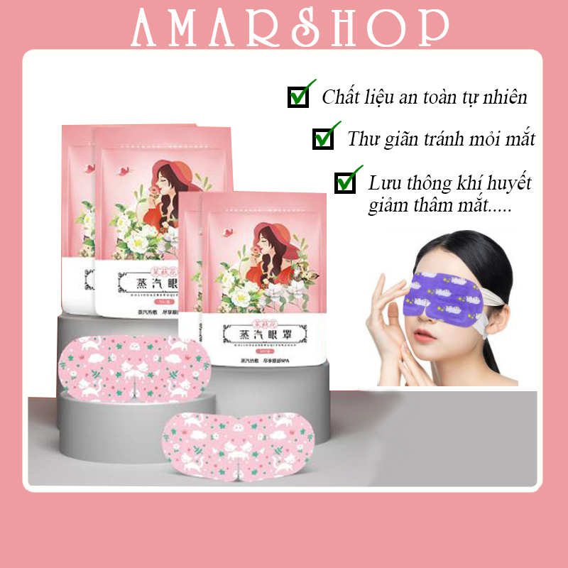 Combo Miếng Chườm Mắt Nóng Sông Hơi Giảm Mỏi Mắt Thư Giãn Mắt Heating Eyes Mask
