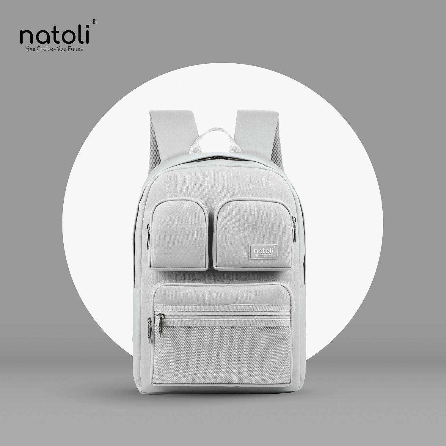 Balo unisex Dynamic Backpack B1 chính hãng NATOLI, Cặp nhiều ngăn kháng nước siêu nhẹ thời trang phong cách cao cấp
