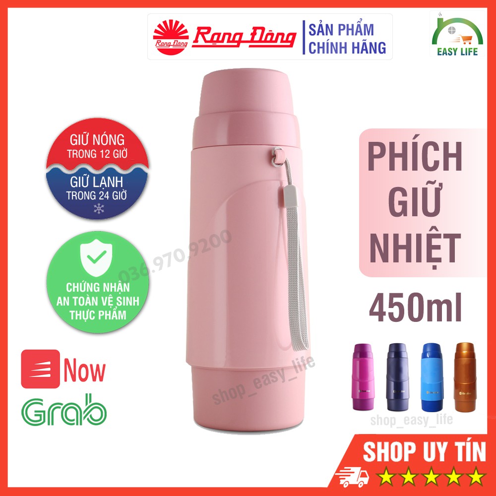 [ BẢO HÀNH 1 ĐỔI 1 ] Phích Nước Mini Rạng Đông 450ml . bình giữ nhiệt