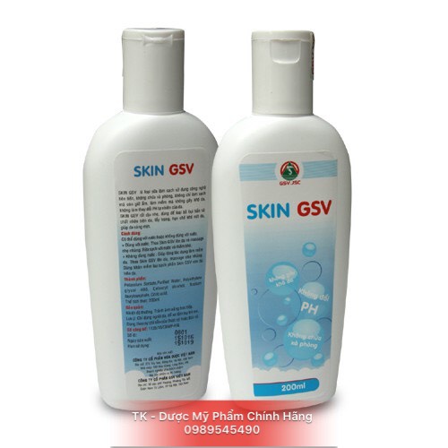 Sữa Rửa Mặt Skin GSV - Dành Cho Da Dầu Mụn, Nhạy Cảm - 200ml