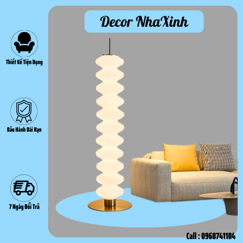 Đèn Cây Đứng Đèn Sàn Milano Tube Lamp Đan Mạch DECOR NHAXINH Decor Phòng Khách Phòng Ngủ Quán Cafe Nội Thất Sang Trọng