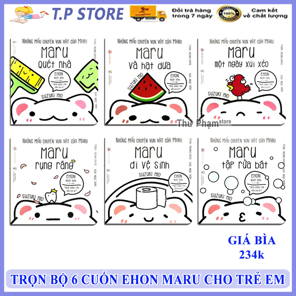 Combo Bộ 6 Cuốn Sách Ehon Những Mẫu Chuyện Vụn Vặt Của Maru - Sách Ehon Nhật Bản Phát Triển Trí Thông Minh Cho Trẻ Em Từ 2 - 8 Tuổi