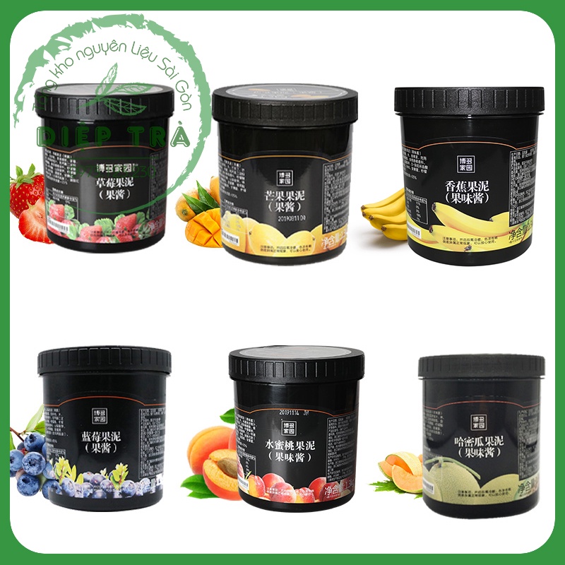 Sốt boduo vị: xoài, dâu, đào, việt quất, dưa lưới, chuối