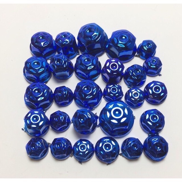 Chụp Ốc Màu ABS Nhựa Logo Hoa Văn Cho Xe Gắn Máy