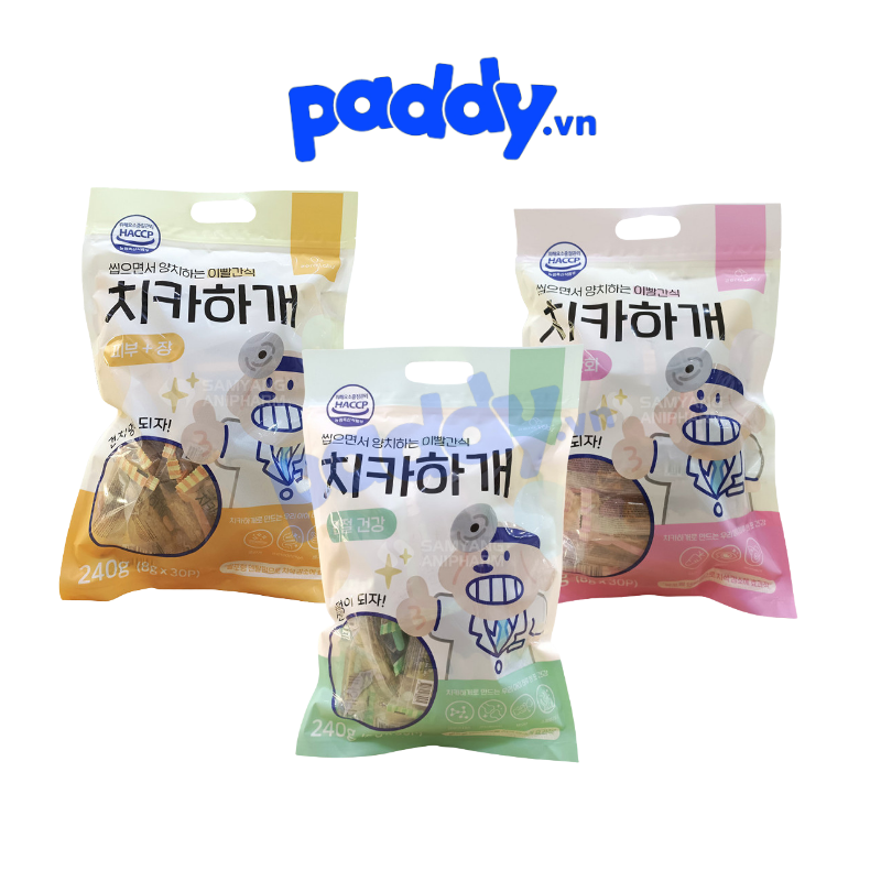 Bánh thưởng cho chó sạch răng chika 240g