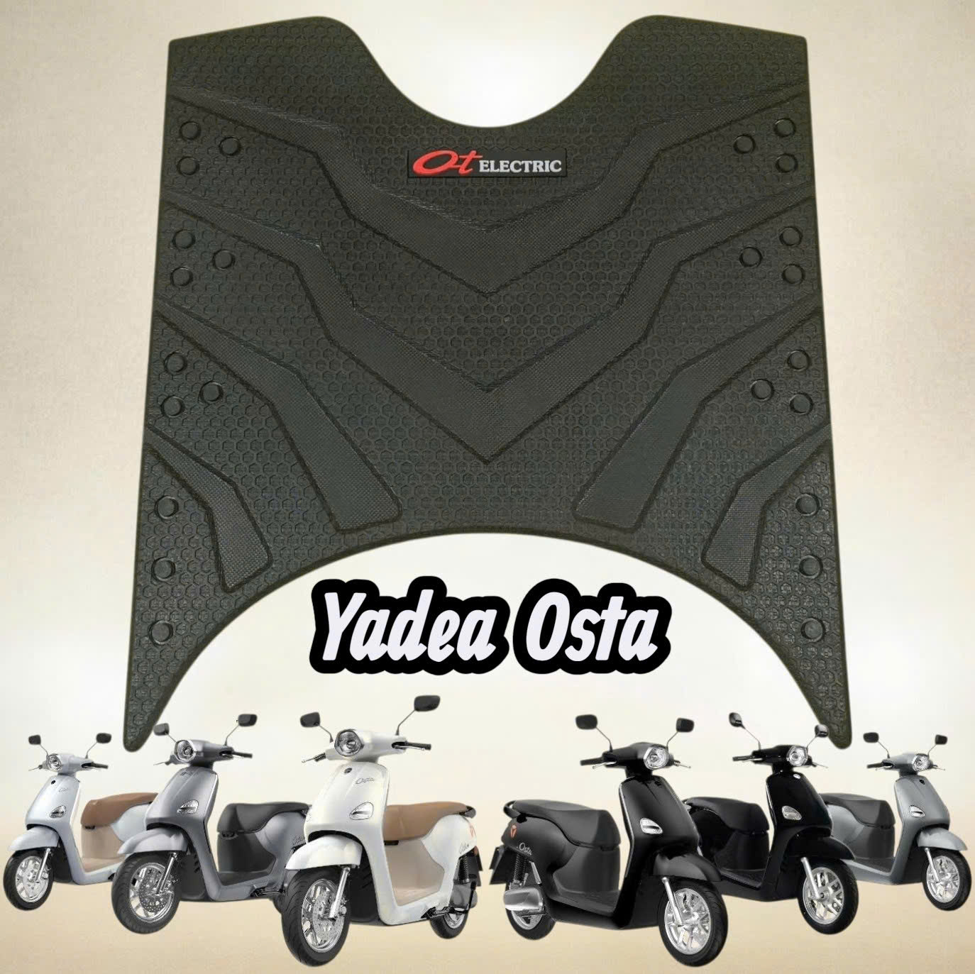 Thảm Lót Chân Xe Điện Yadea Osta Cao Su Cao Cấp Chống Trơn Trượt, Dày, Chống Thấm Nước (MS10)