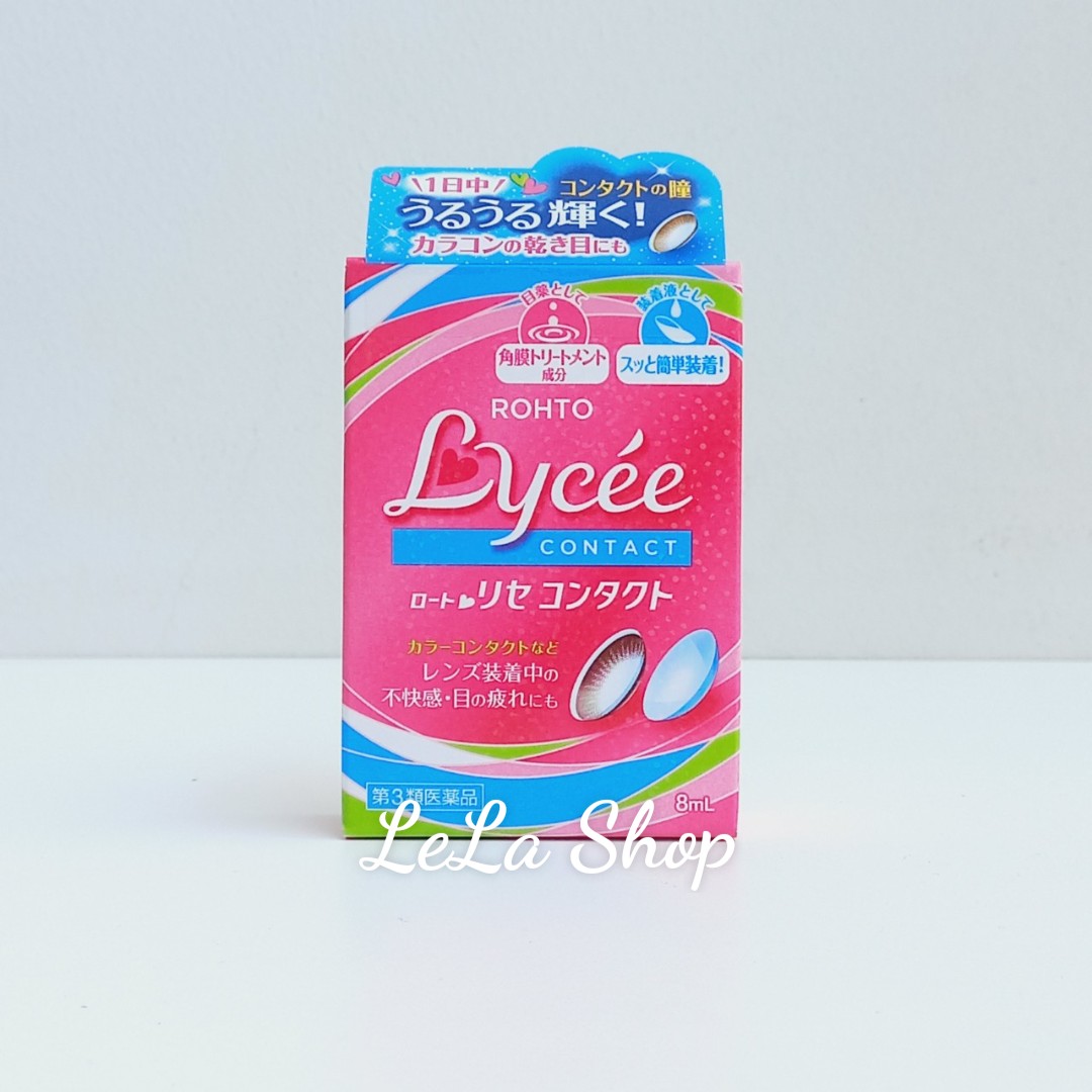 Nước nhỏ mắt rohto lycee contact dành cho bạn đeo lens nội địa nhật 8ml